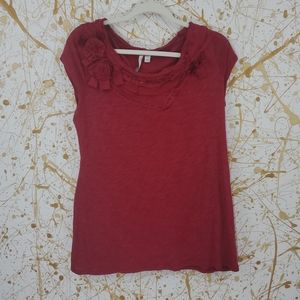 Lauren Conrad red short sleeve tee size small